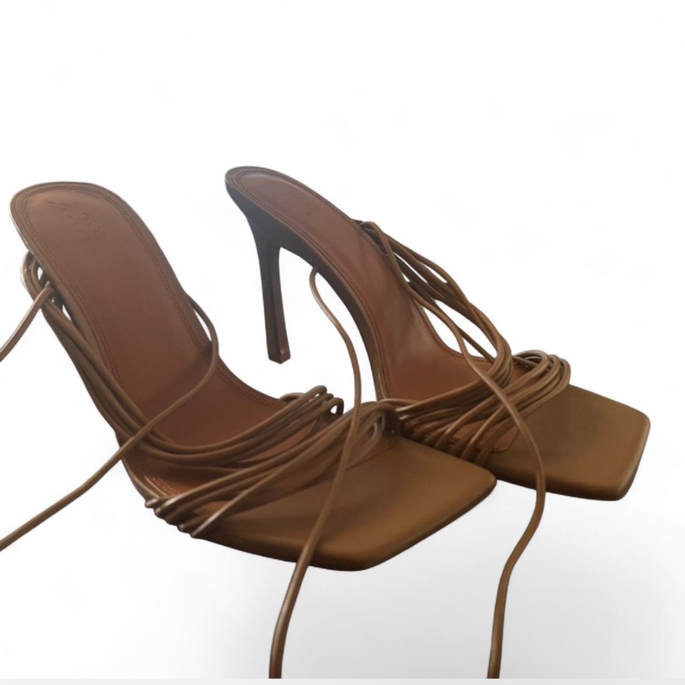 ASOS tan/Brown strappy high heel sandals